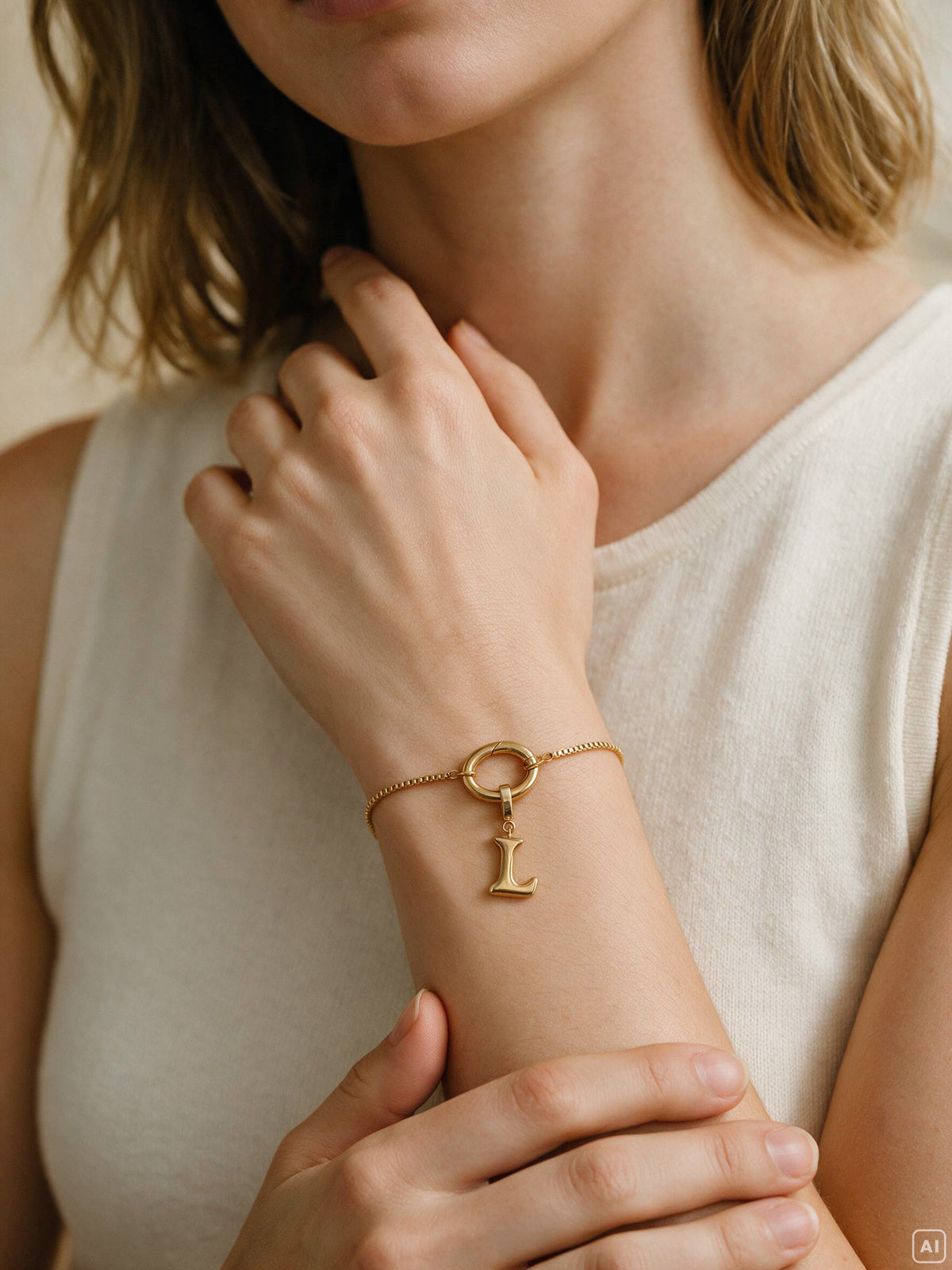 Crush Link Clasp Oval