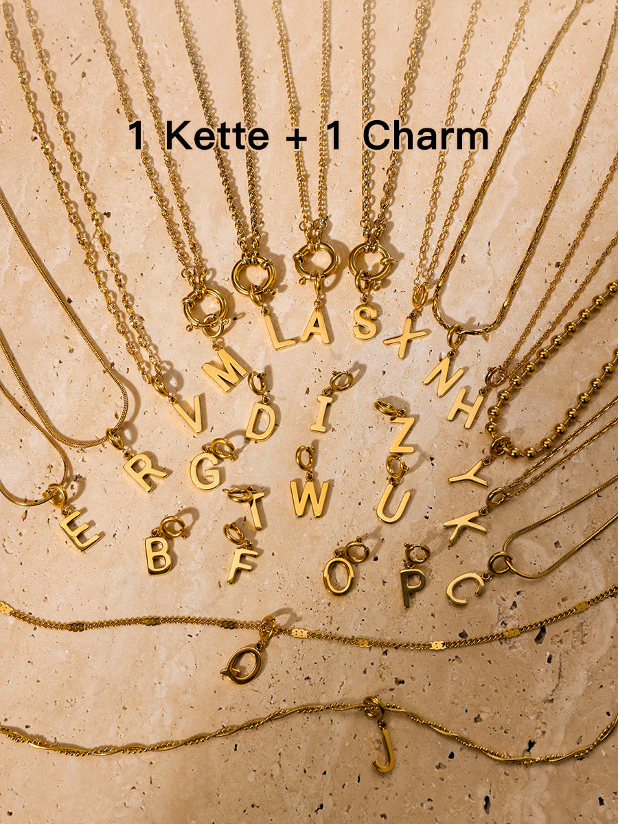Classic Letter Ketten-Charms Bundle