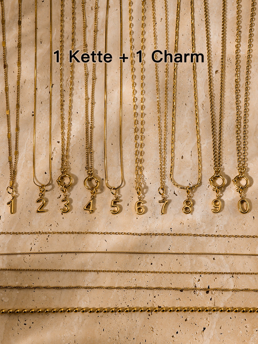 Classic Number Ketten-Charms Bundle