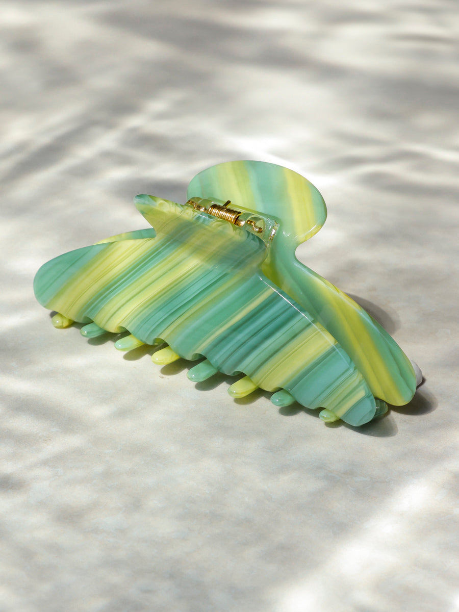 Serenade hair clip Green-striped