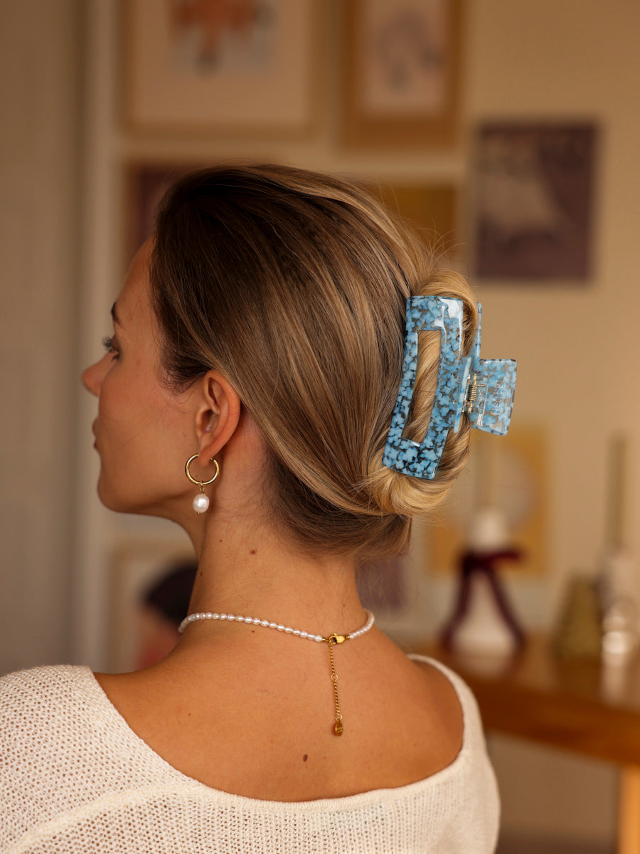 Modern Style Haarklammer Blue Floral