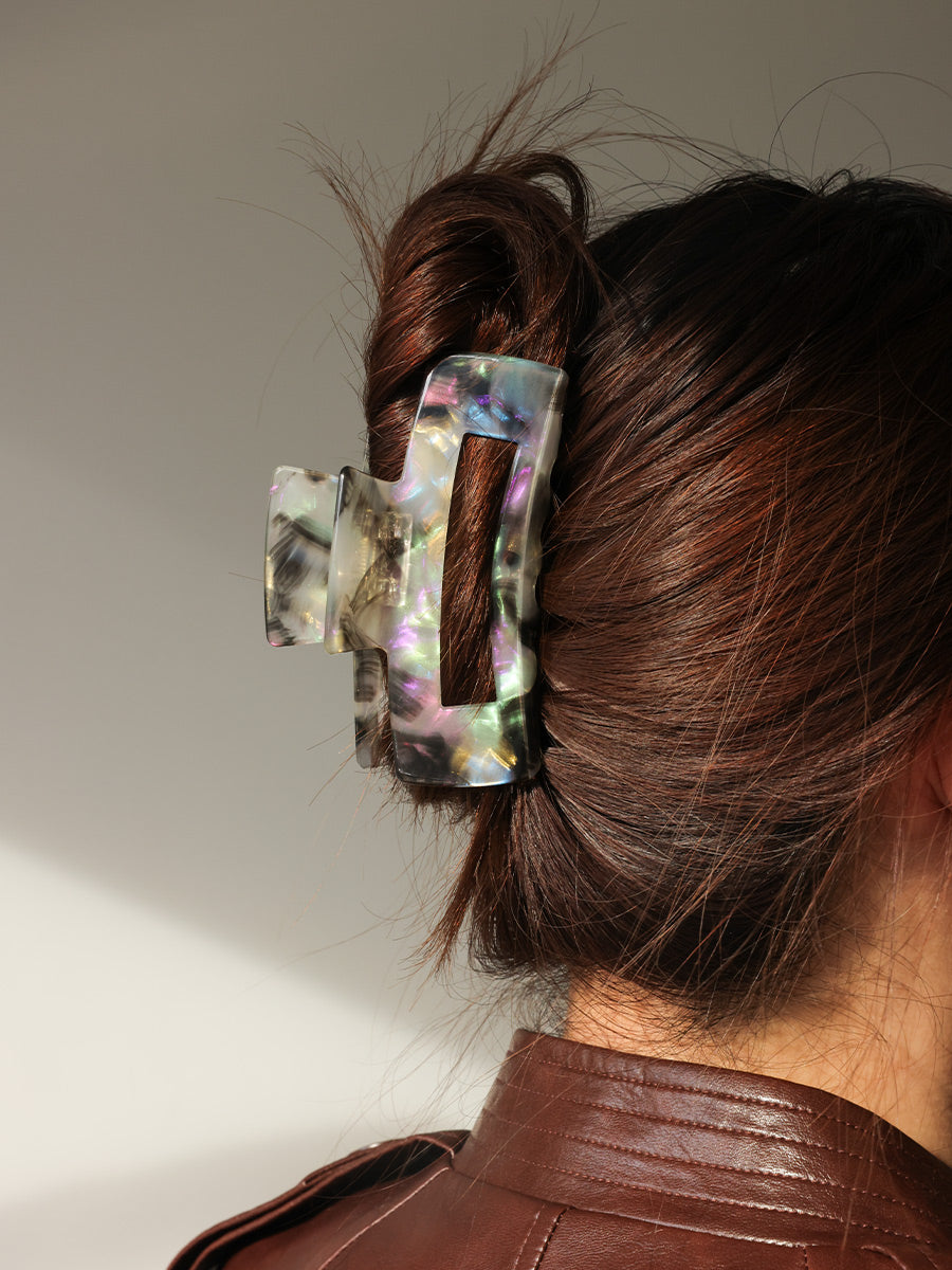 Modern Style Haarklammer Milky Marble