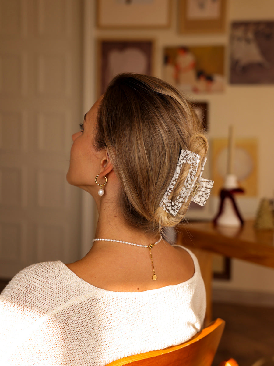 Modern Style Haarklammer White Floral