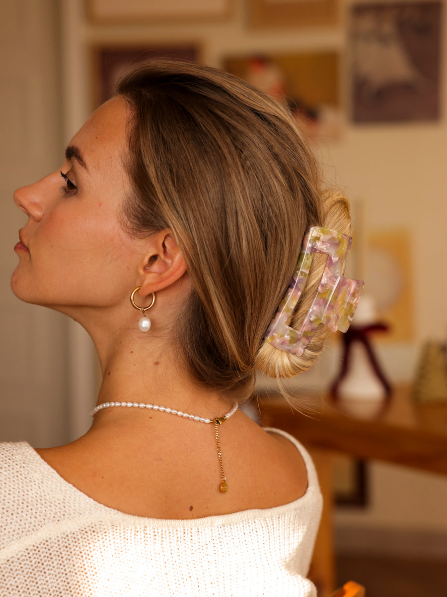 Modern Style Haarklammer Green-striped