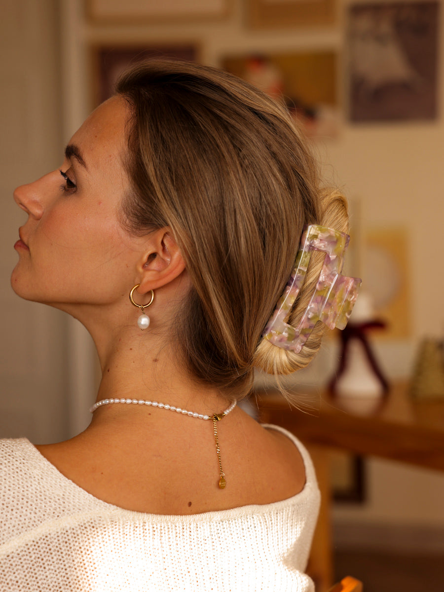 Modern Style Haarklammer Spring Marble