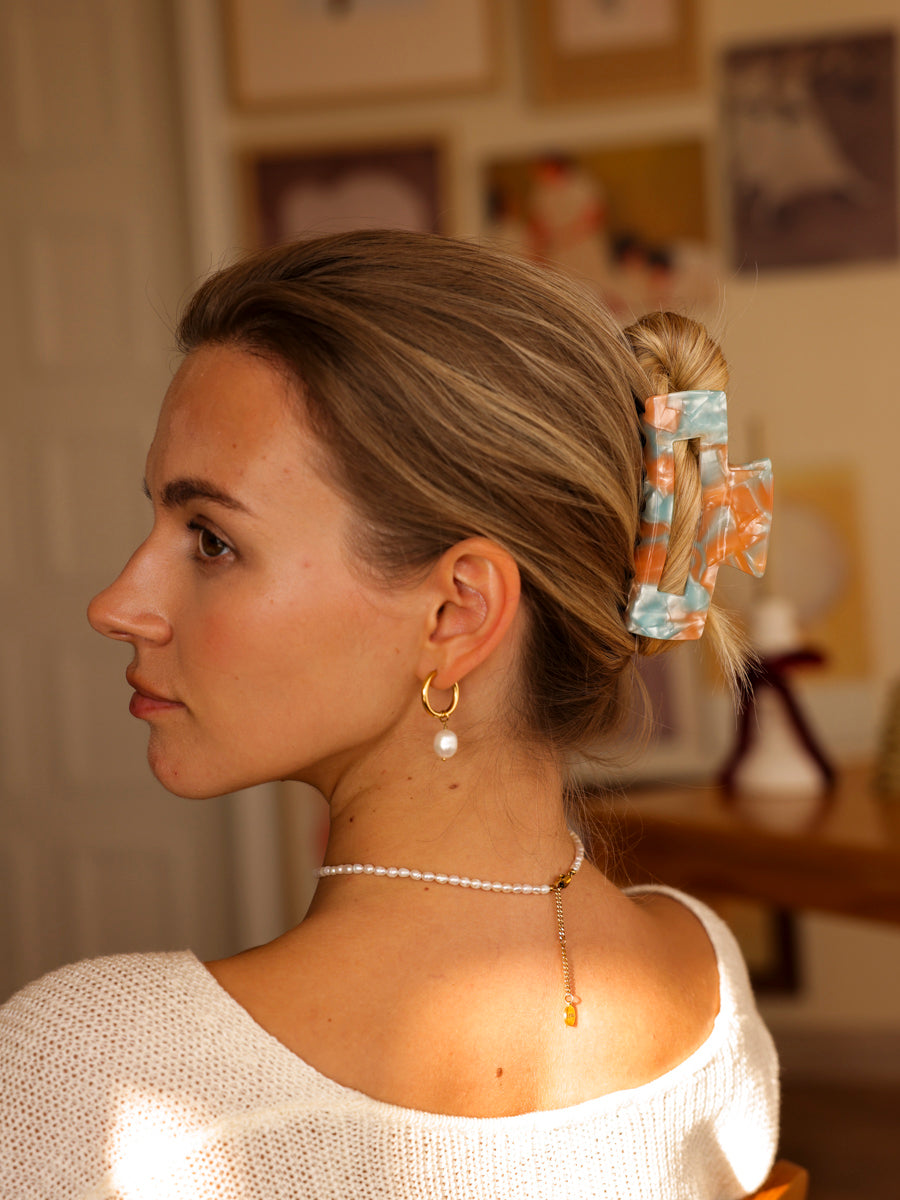 Modern Style Haarklammer Peach Blue