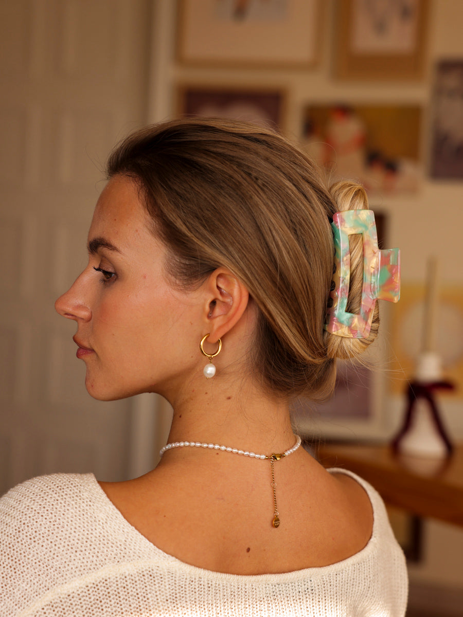 Modern Style Haarklammer Peach Blue