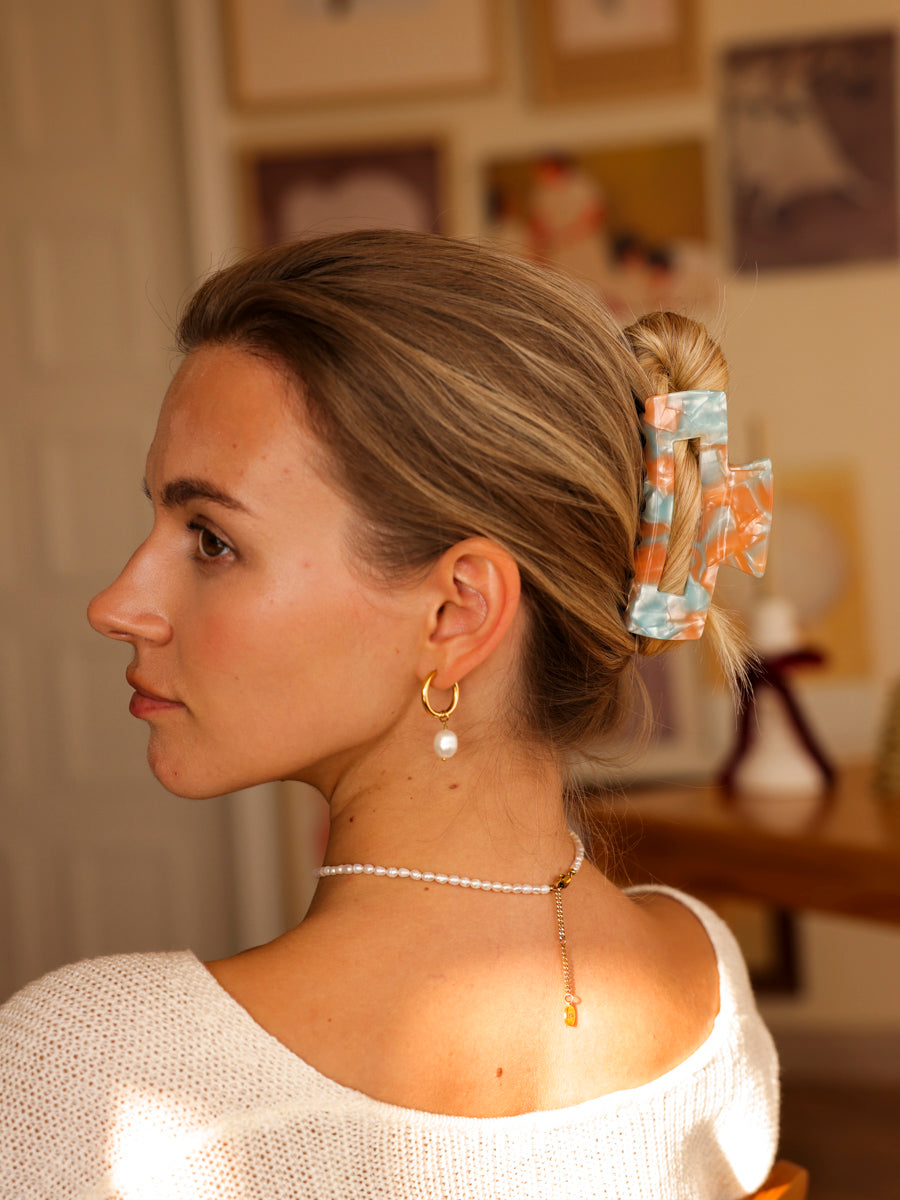 Modern Style Haarklammer Peach Blue