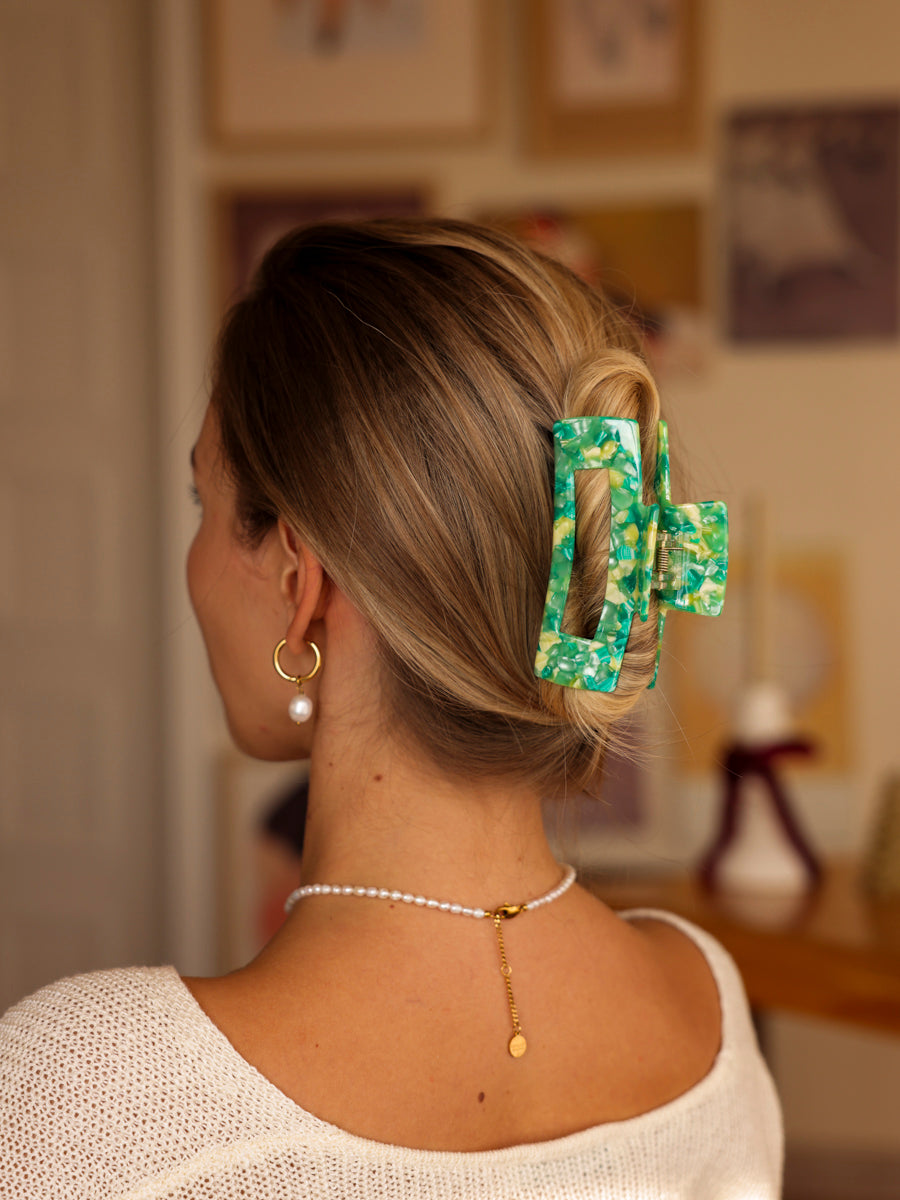 Modern Style Haarklammer Green-yellow