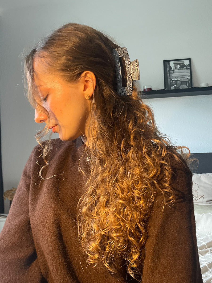 Modern Style Haarklammer Zebra-print