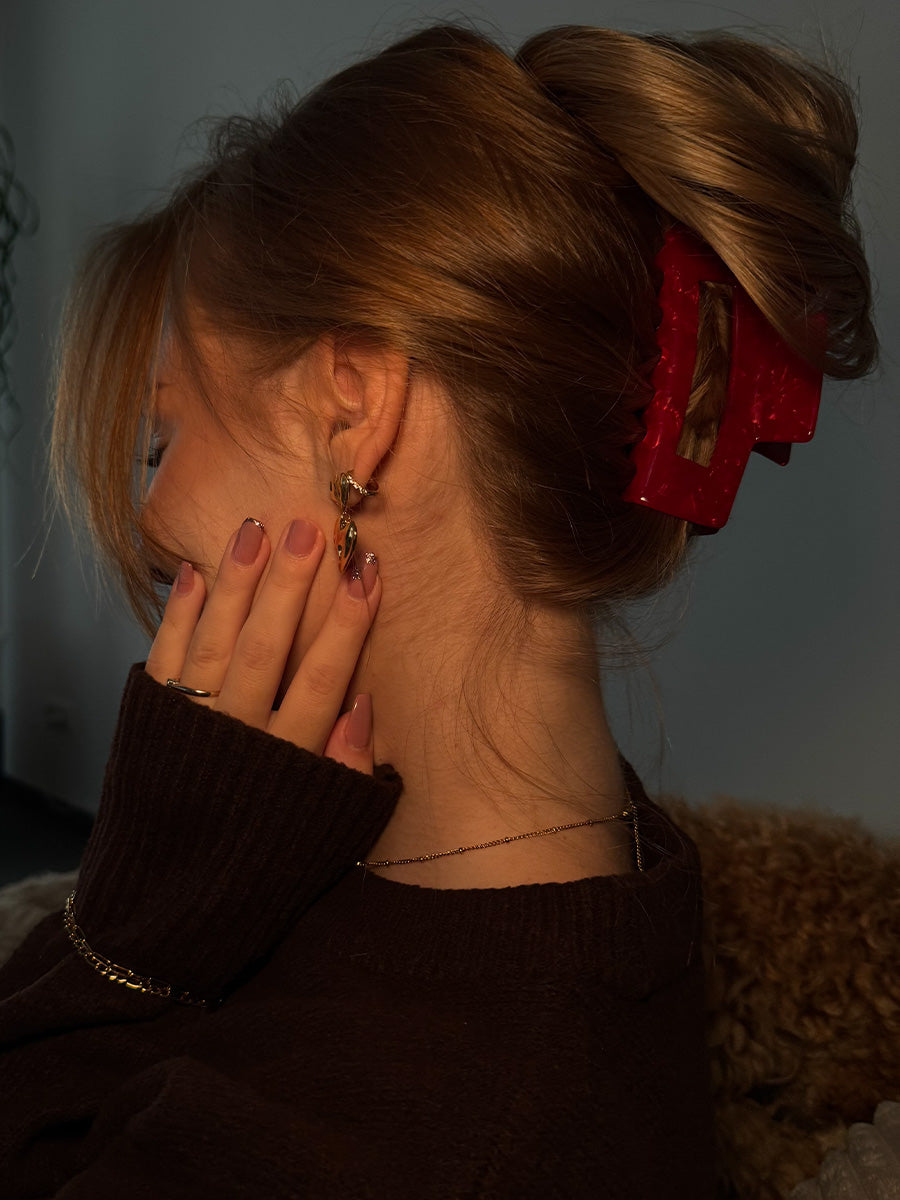 Modern Style Haarklammer Red