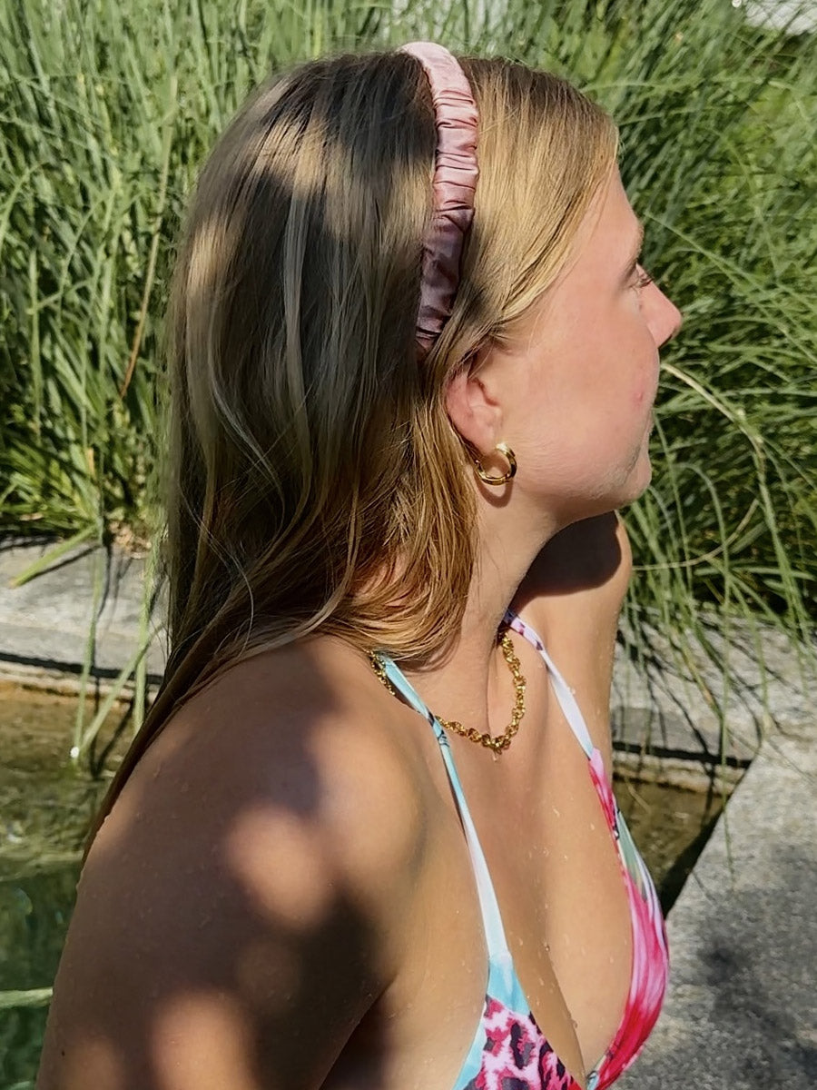 Elegant Hold Pure Silk Haarreif Pink
