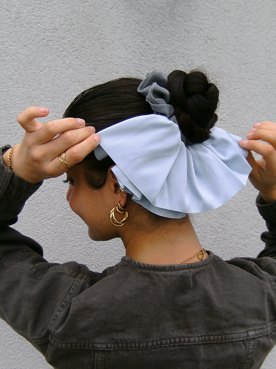 Breeze Wrap Blue Scrunchie