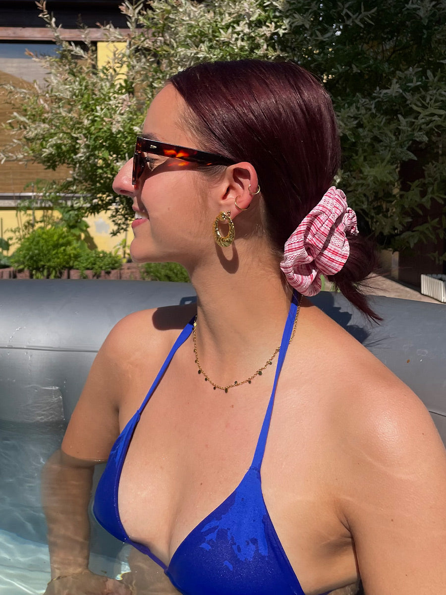 Sweet Lace Red Scrunchie
