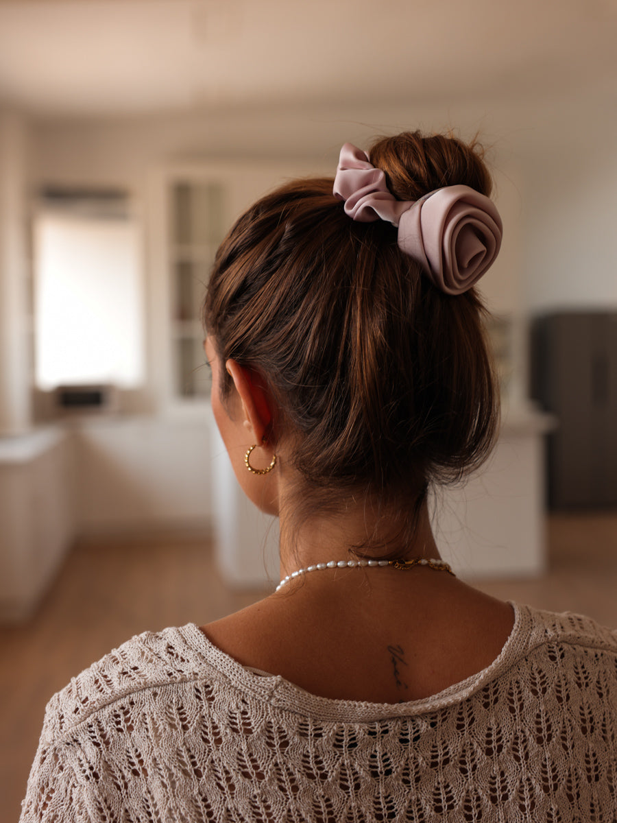 Eternal Rose Grey-green Scrunchie