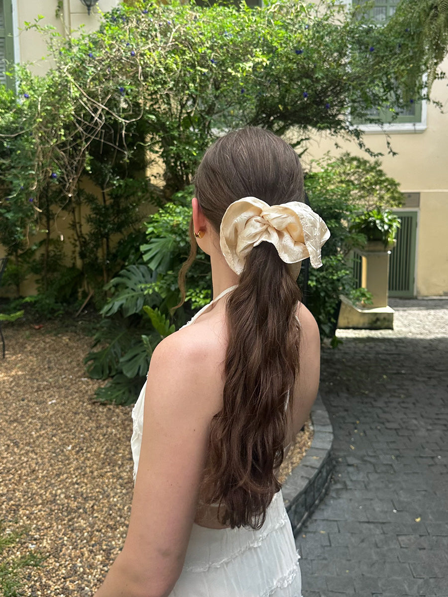 Soft Grace Beige Scrunchie