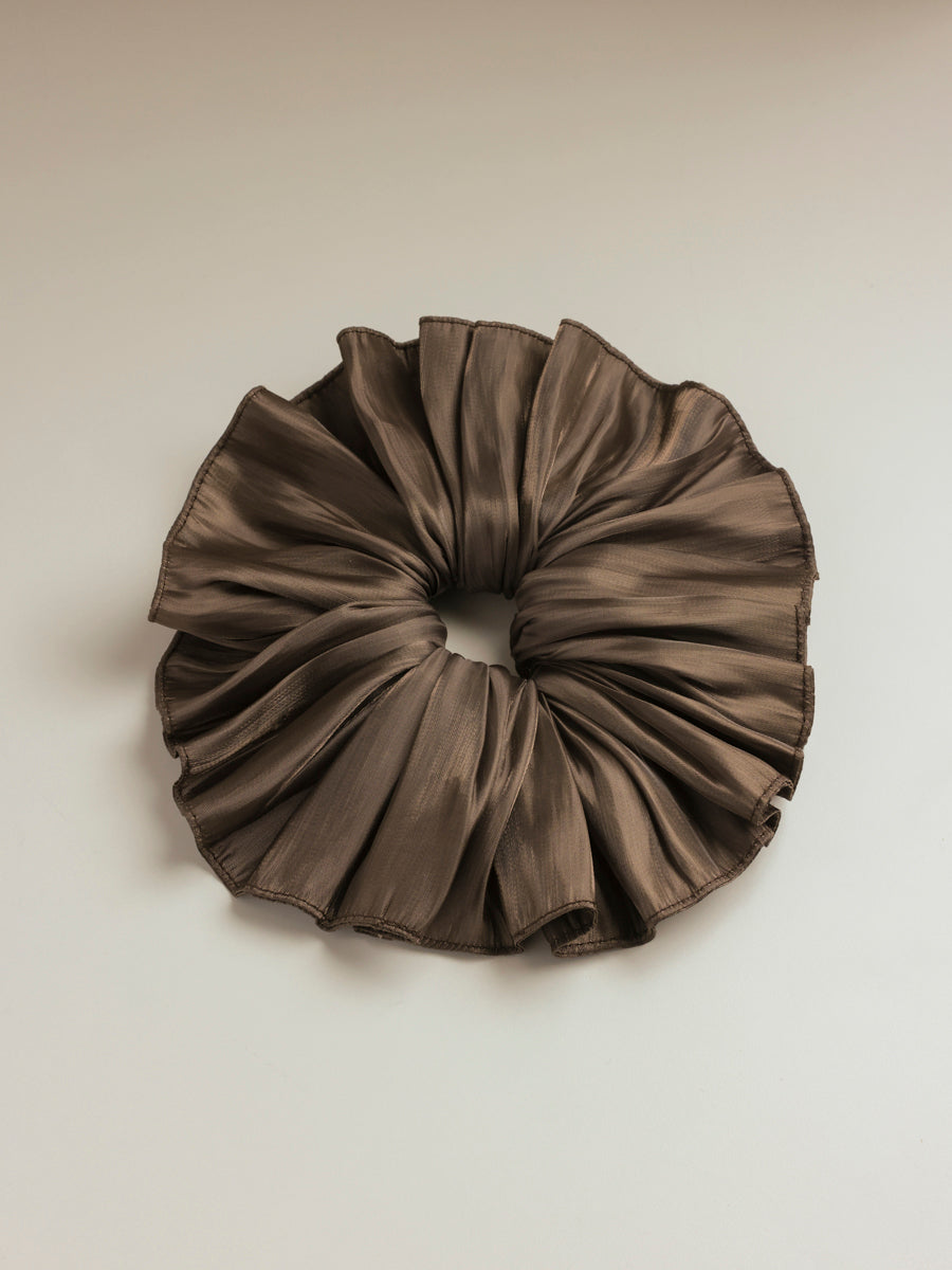 Delicate Wave Light Brown Scrunchie