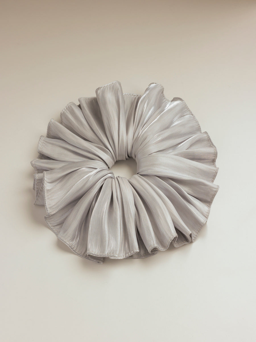 Delicate Wave Light Grey Scrunchie