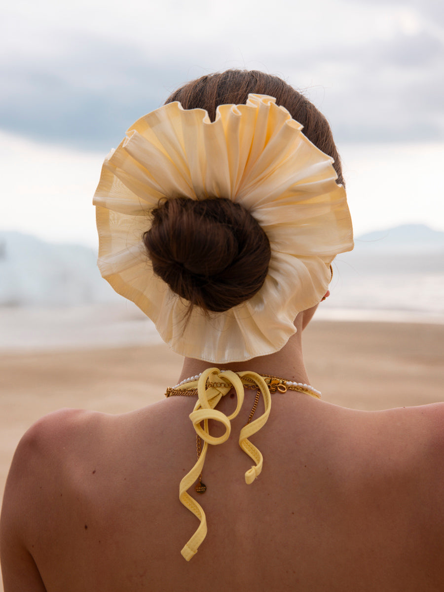 Delicate Wave Pink Scrunchie