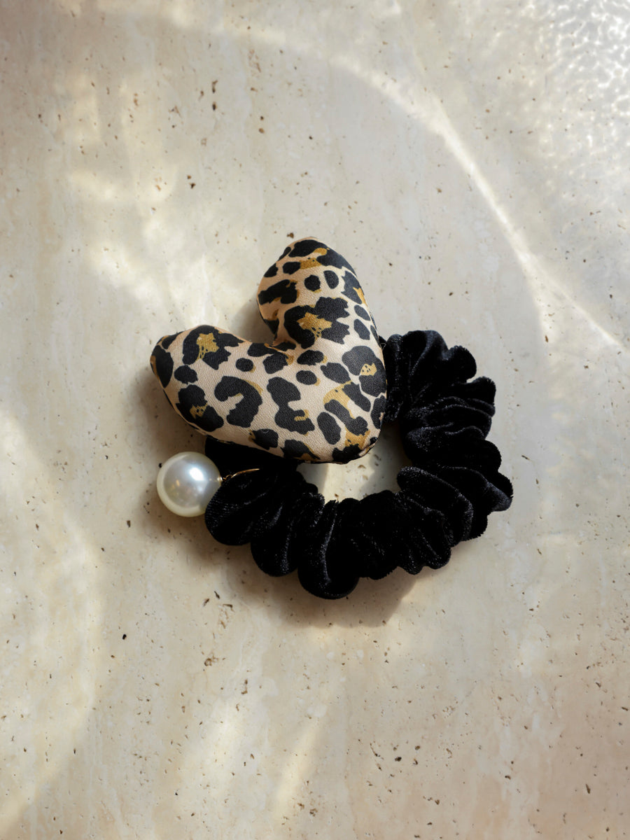 Wild Heart Leopard Scrunchie