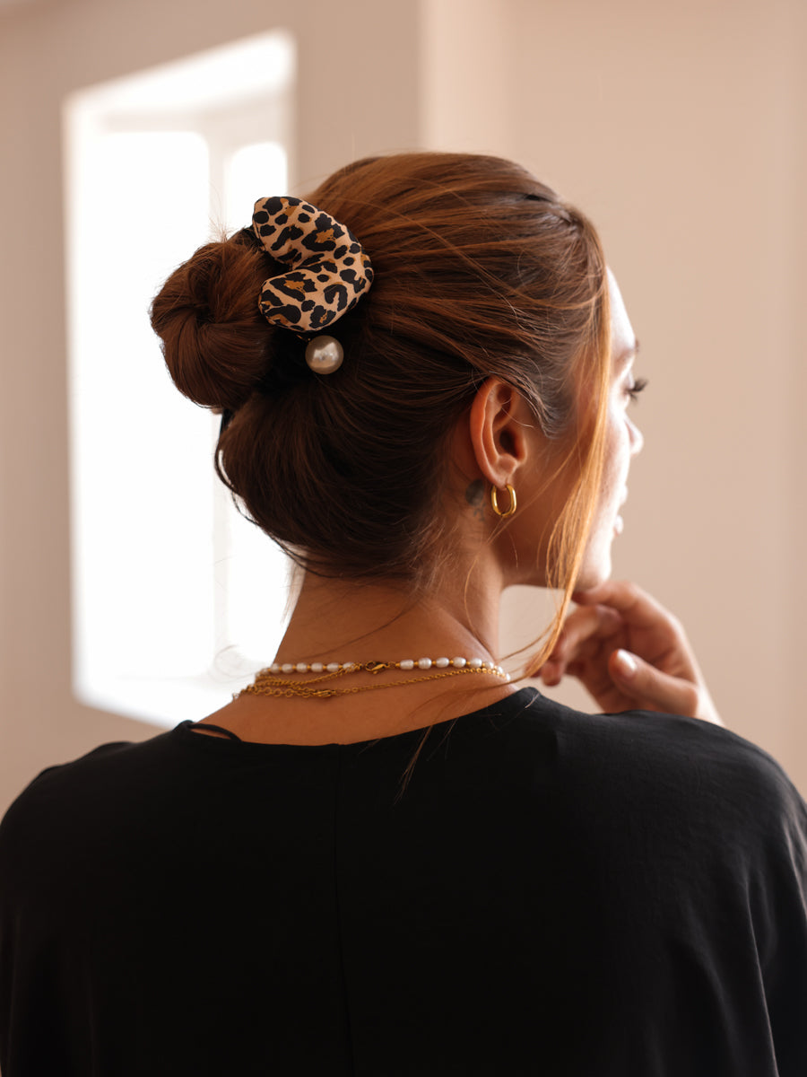 Wild Heart Leopard Scrunchie