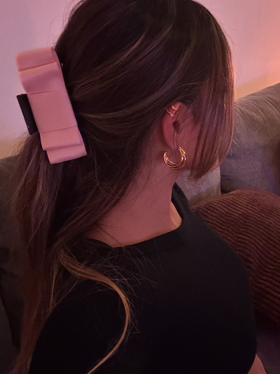 Grace Bow Pink Hair Clip