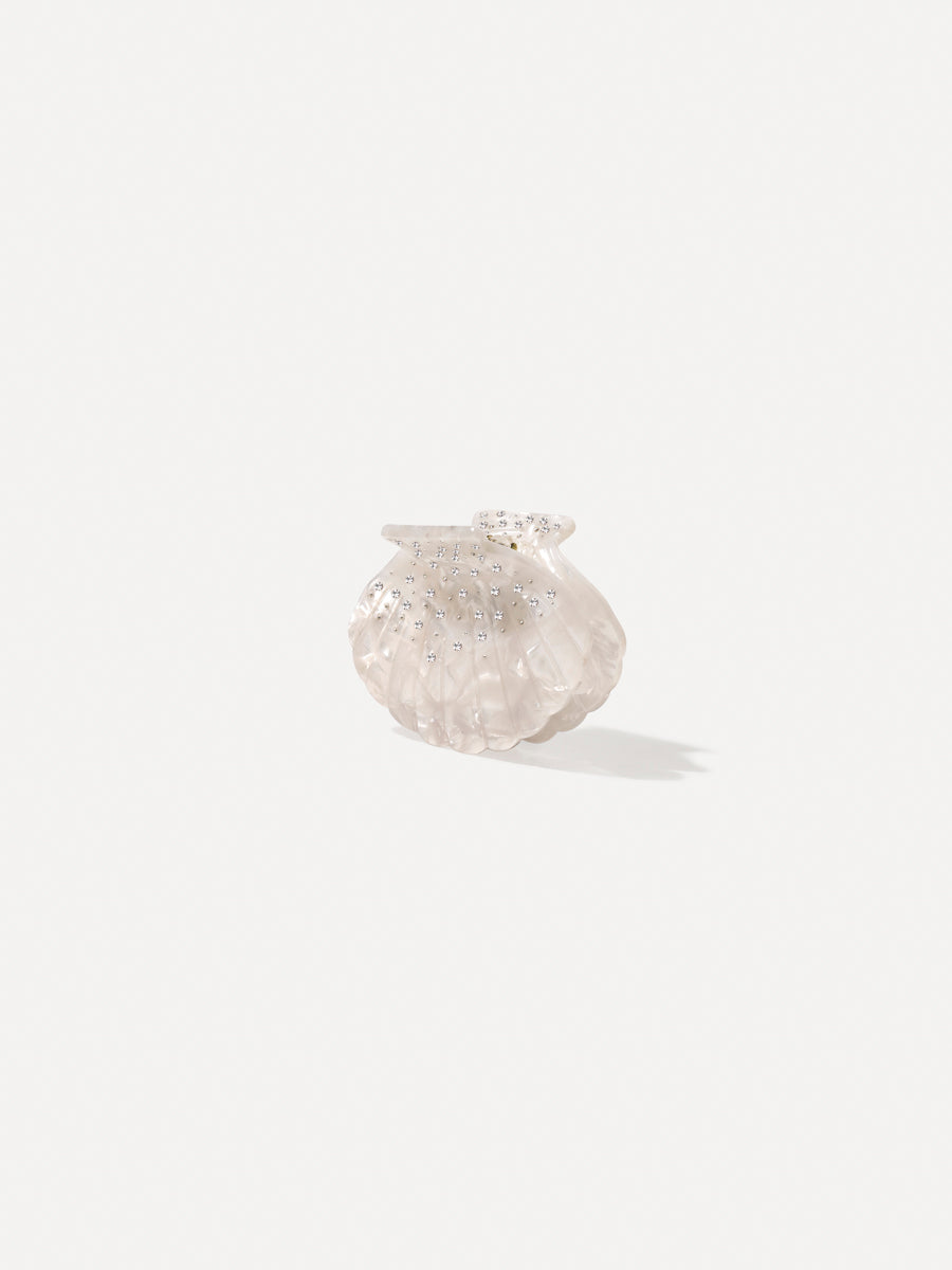 Lustrous Shell White Haarklammer