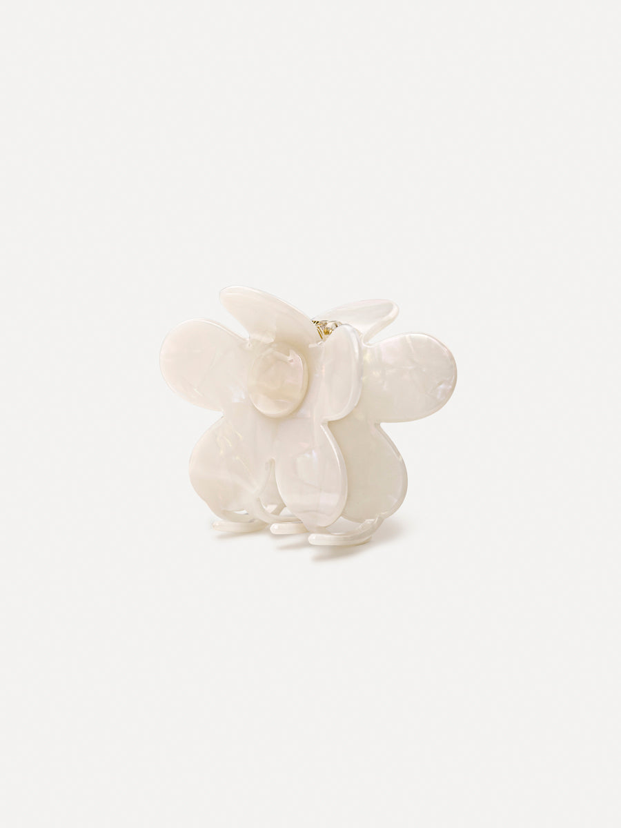 Serene Flower White Haarklammer