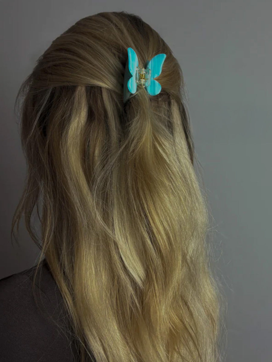 Gleam Butterfly Light Blue Hair Clip