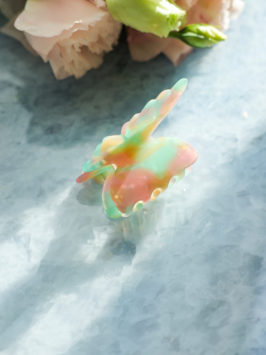 Airy Butterfly Hair Clip Rainbow