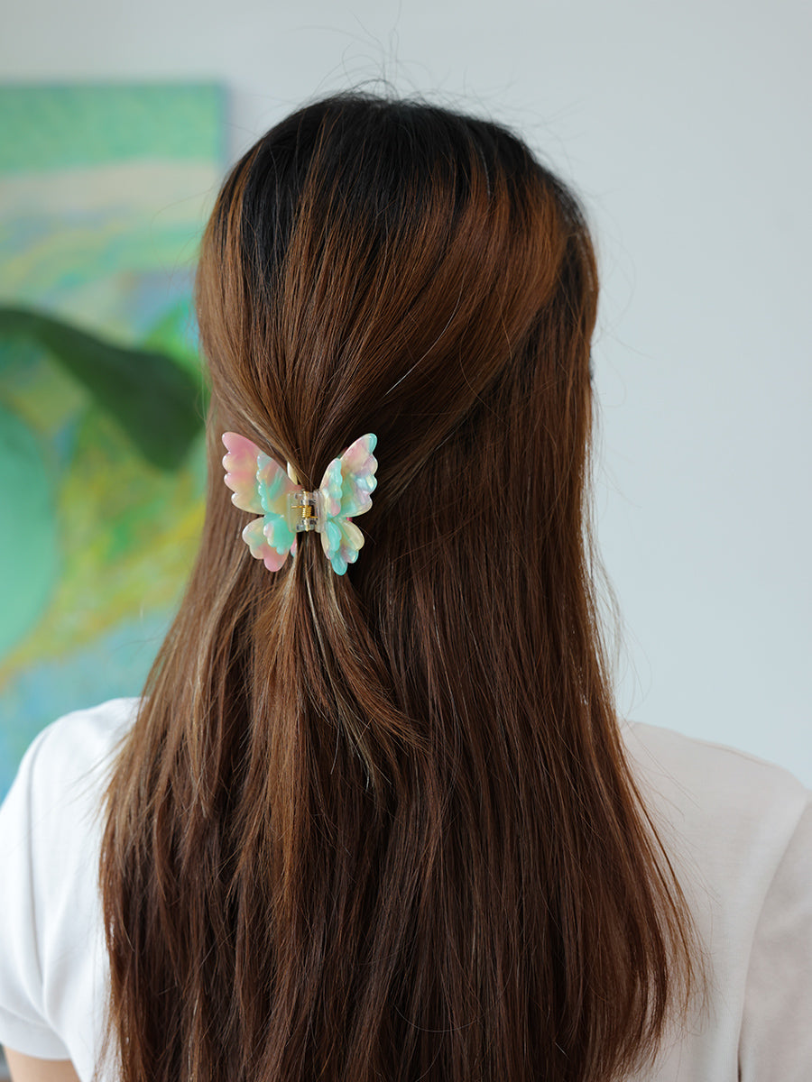 Airy Butterfly Hair Clip Rainbow