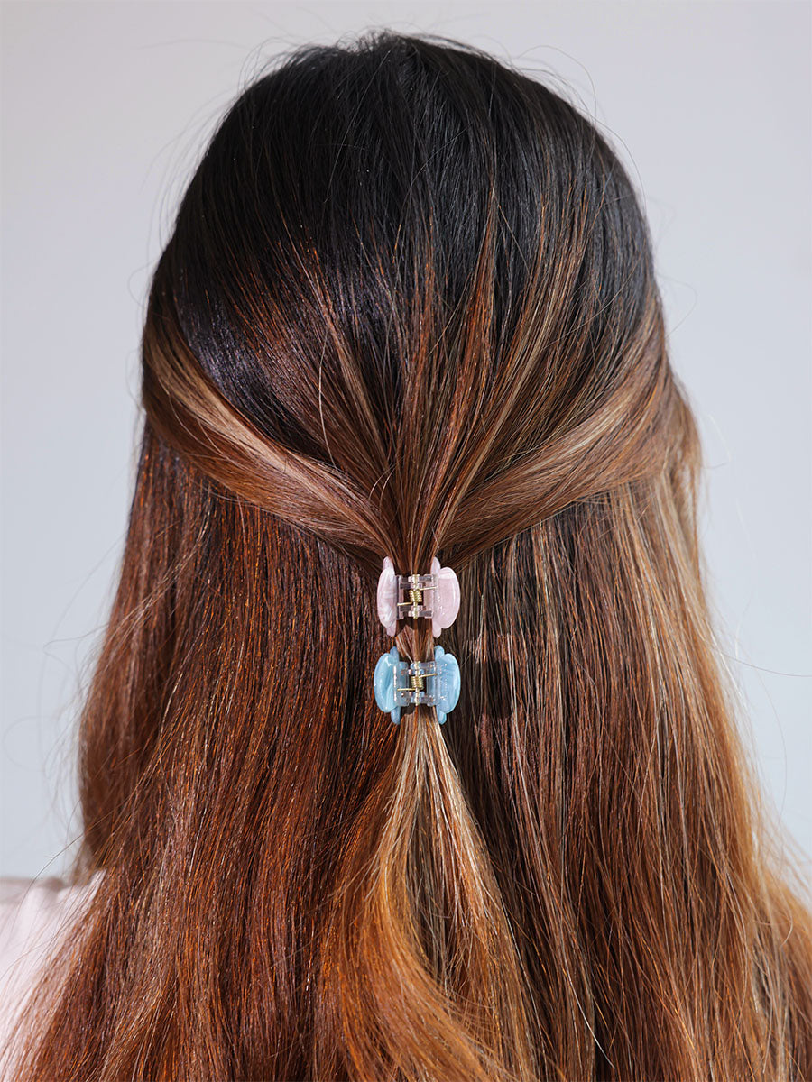 Vibrant Set Mini-Haarklammer Purple Blue
