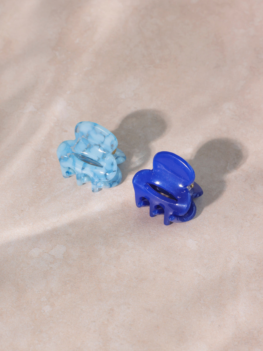 Vibrant Set Mini-Haarklammer Ocean Blue