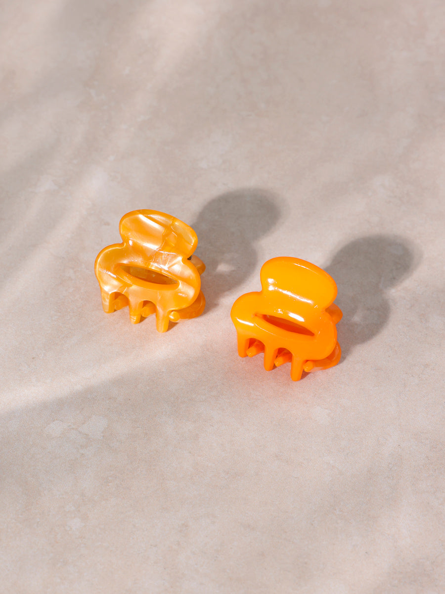 Vibrant Set Mini-Haarklammer Orange