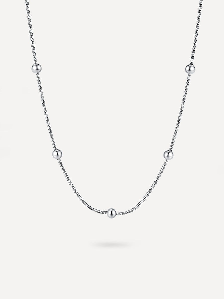 Beads Interval Kette Silber