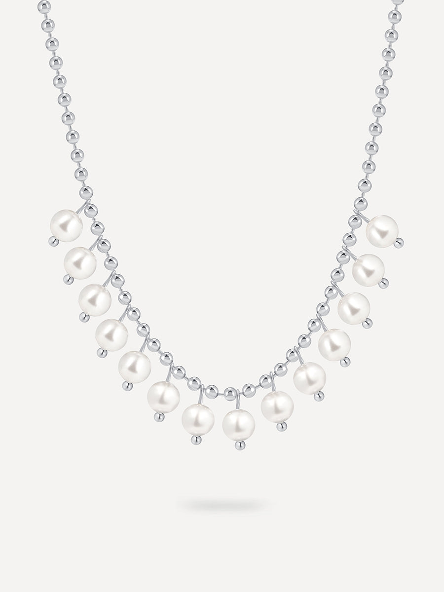 Spherical Art Pearls Kette Silber