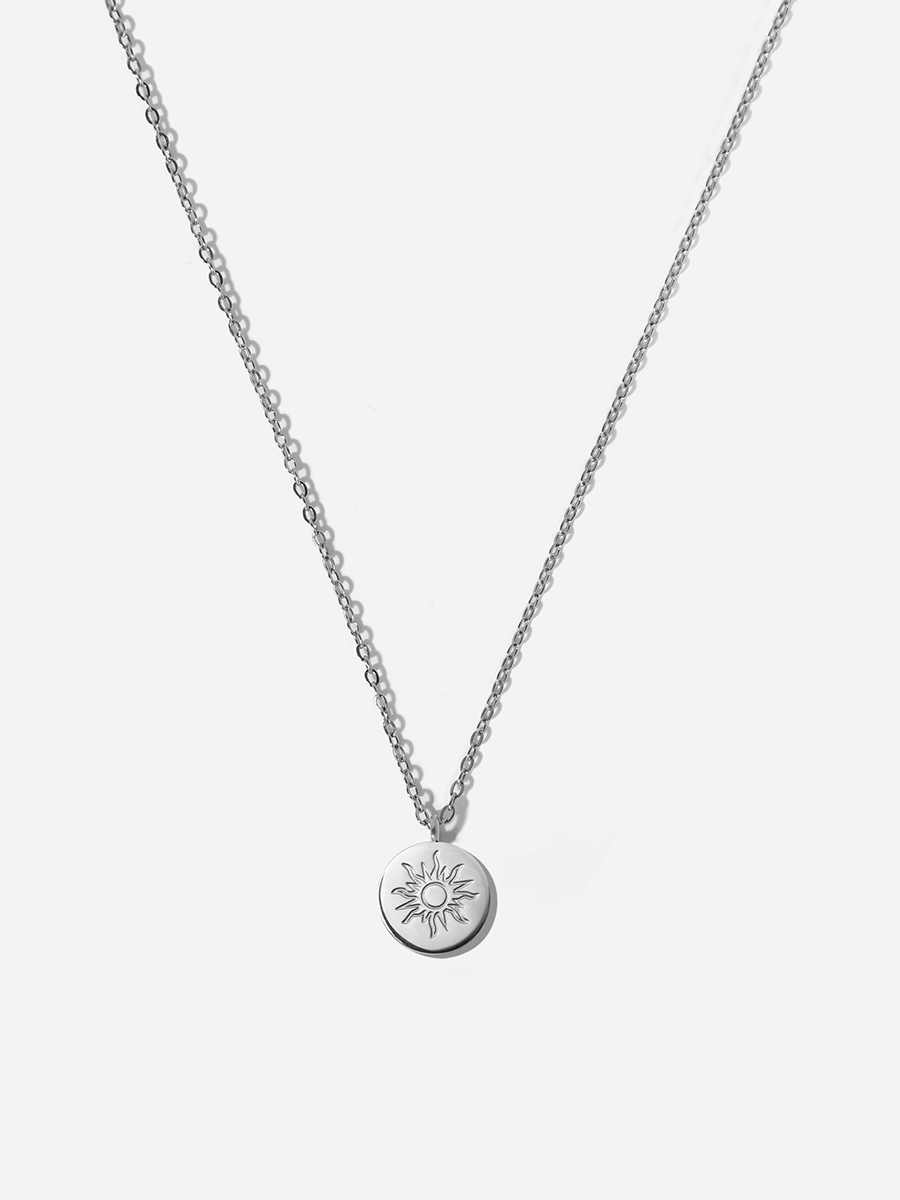 🎁 Sunshine Disc Kette Silber (100% off)
