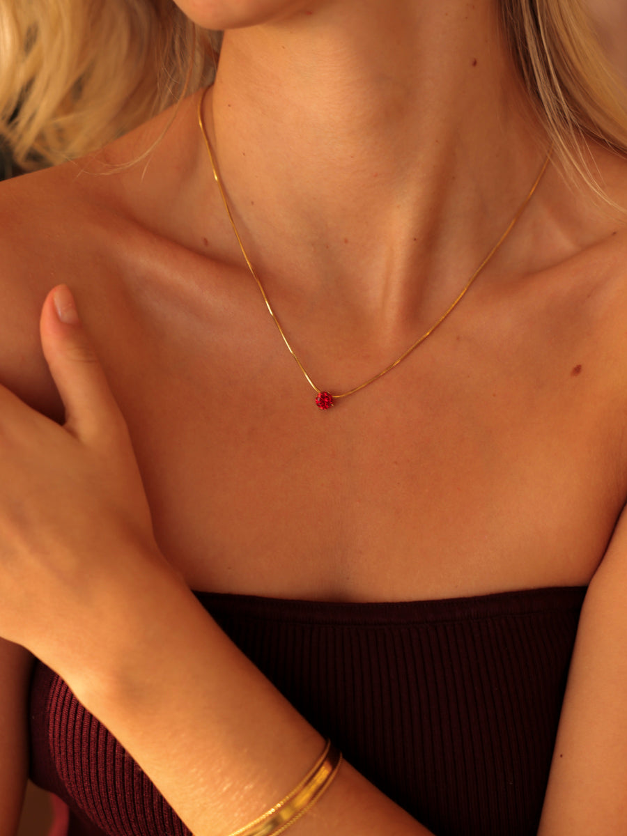 Crystal Delight Dark Red Kette