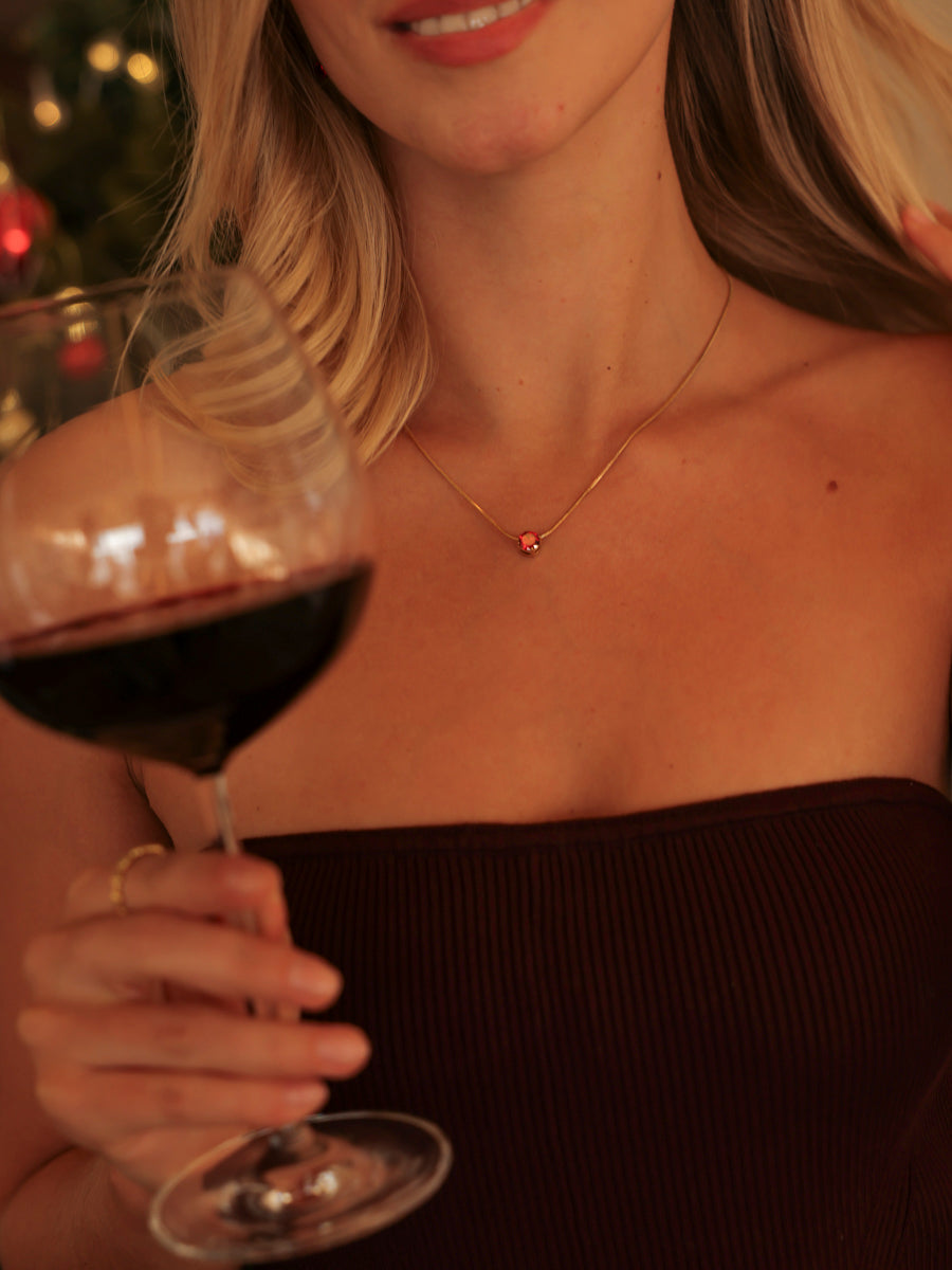 Crystal Delight Dark Red Kette