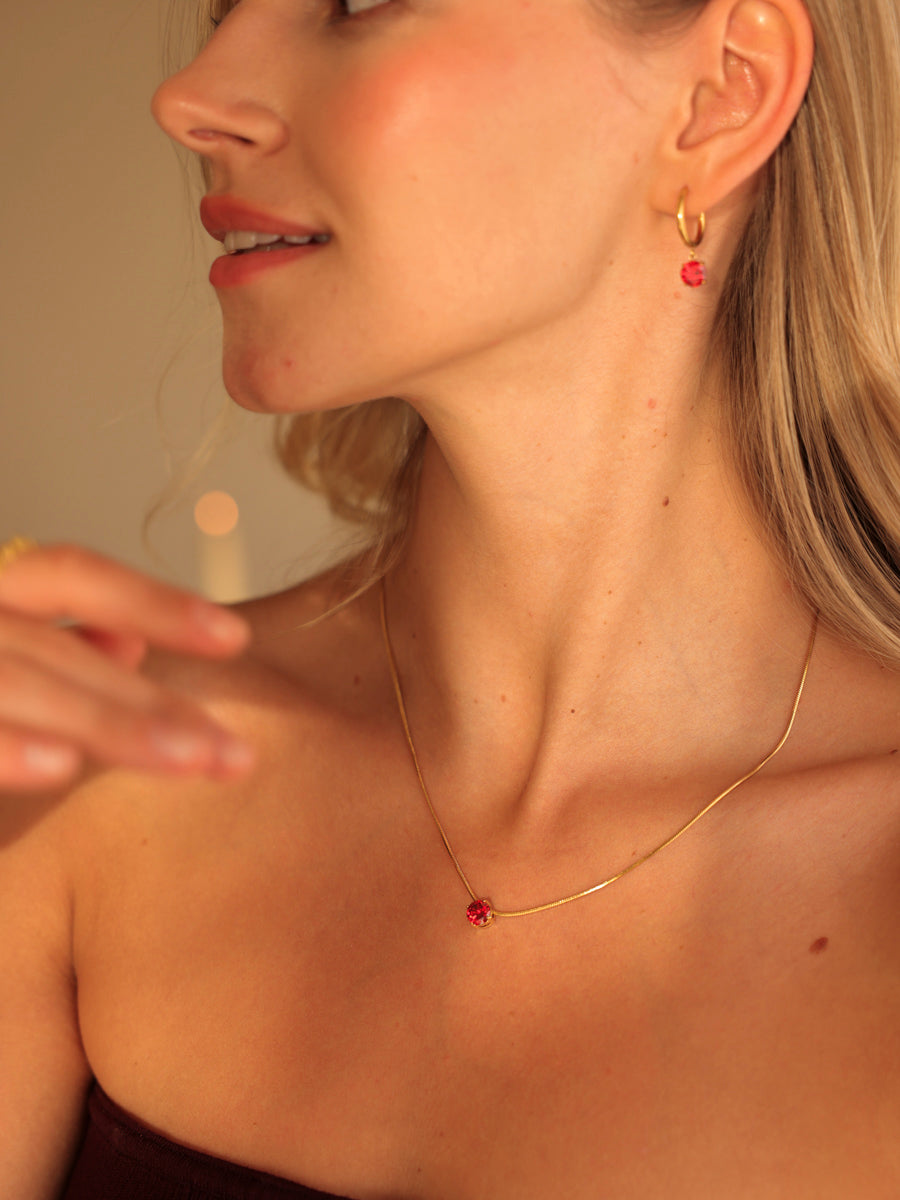 Crystal Delight Dark Red Kette