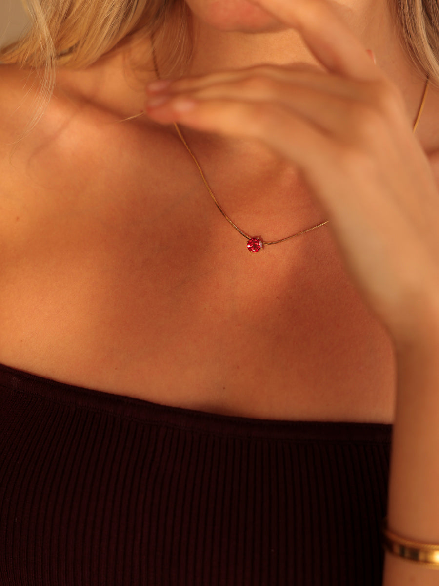 Crystal Delight Dark Red Kette