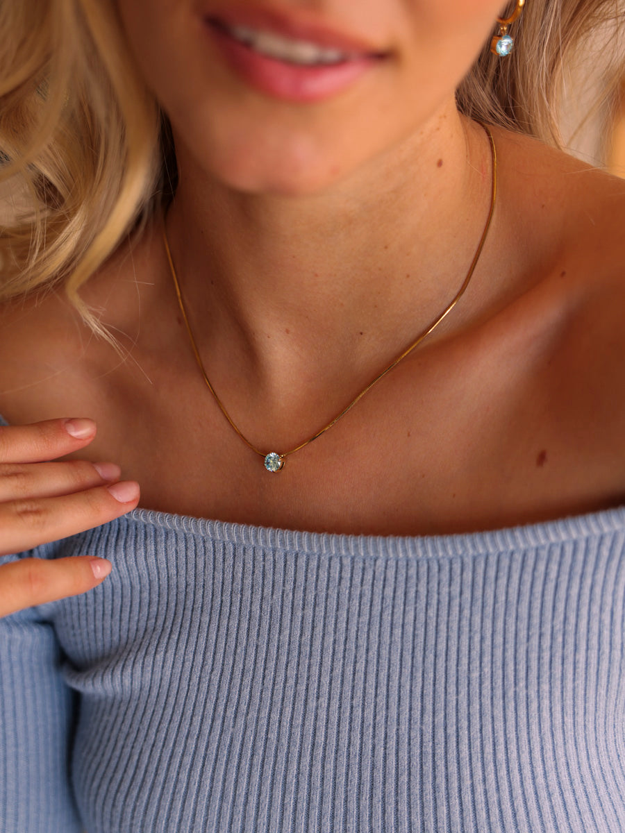 Crystal Delight Light Blue Kette