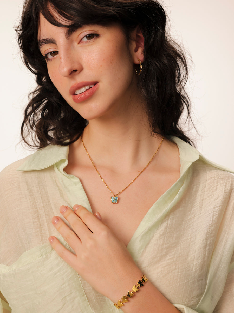 Crystal Butterfly Kette