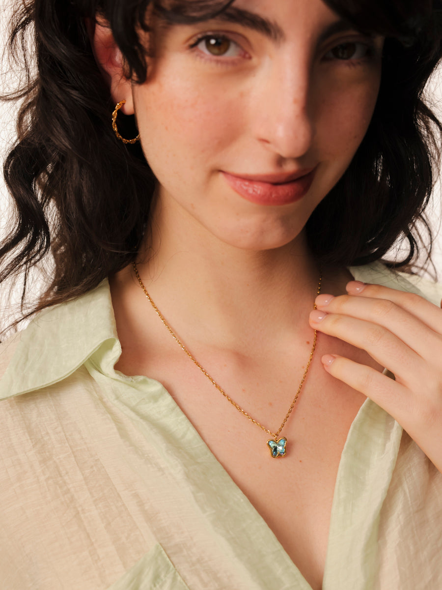 Crystal Butterfly Kette