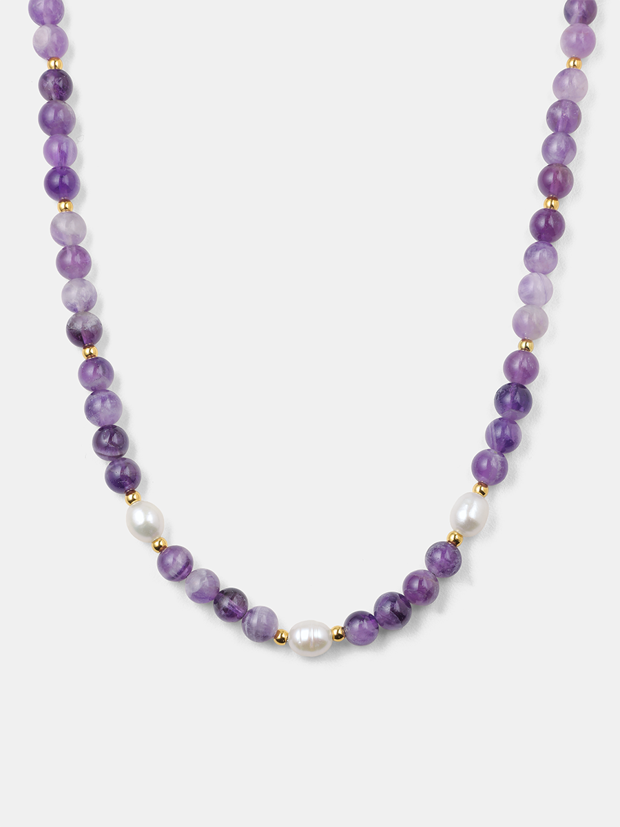 Dawn Pearl Purple Kette ICRUSH