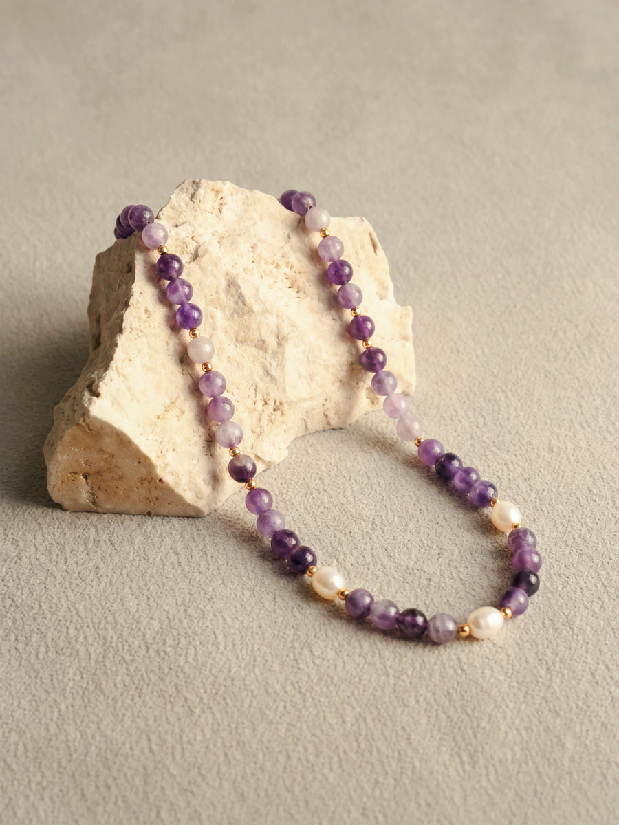 Dawn Pearl Purple Kette ICRUSH