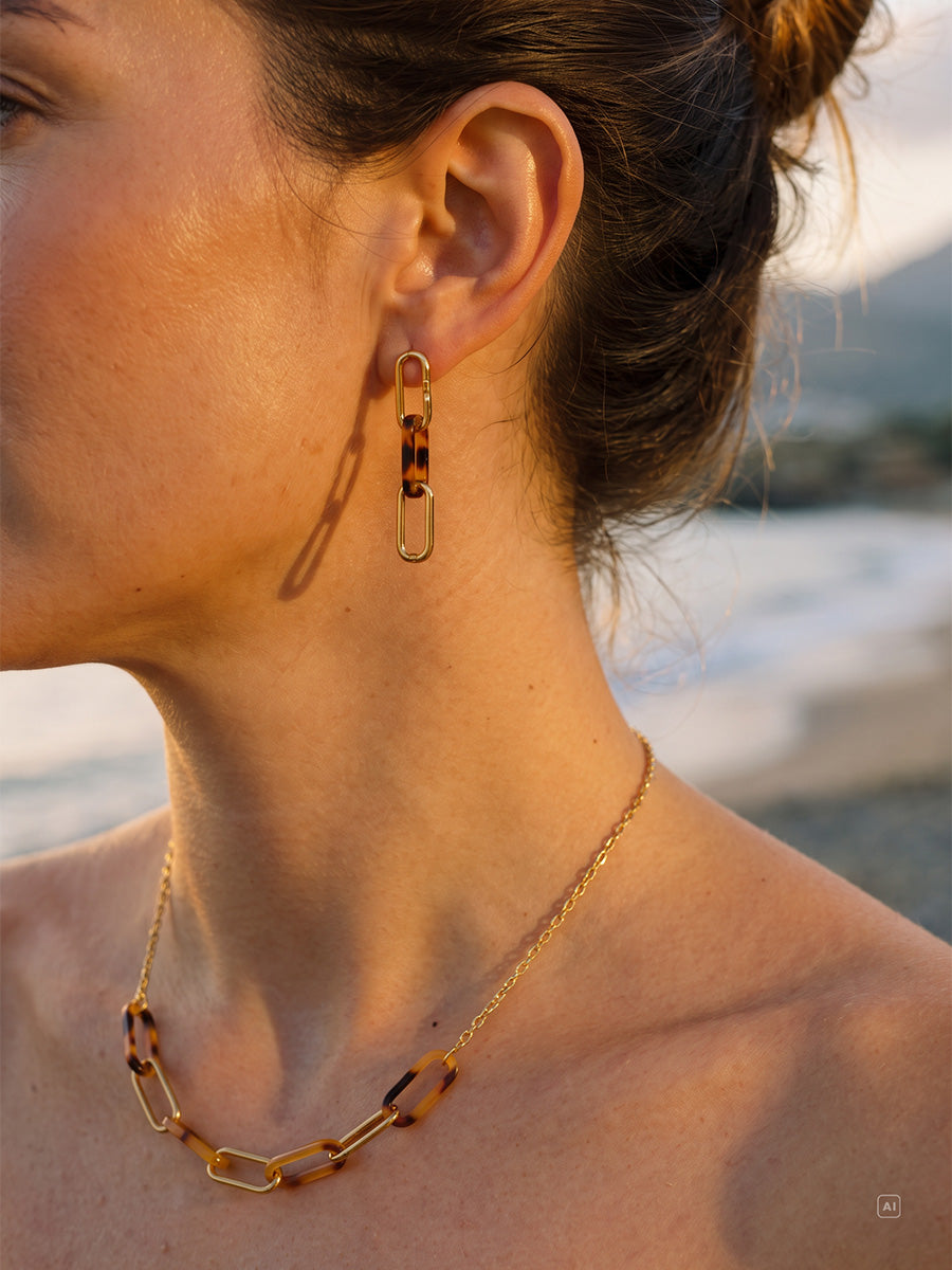 Amber Texture Kette