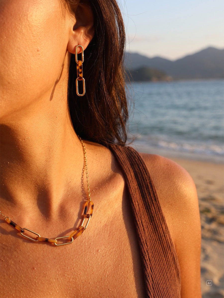 Amber Texture Kette