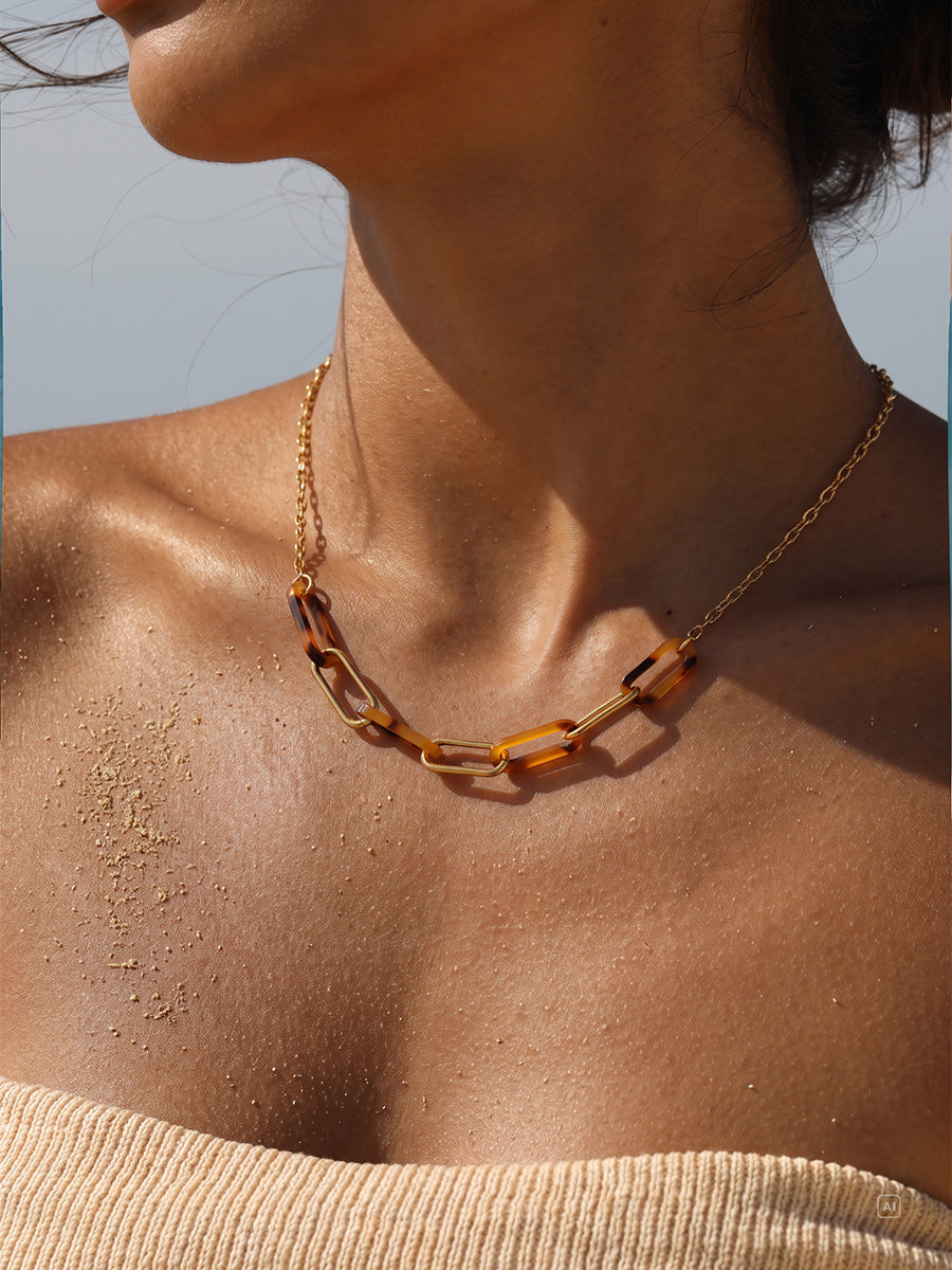 Amber Texture Kette
