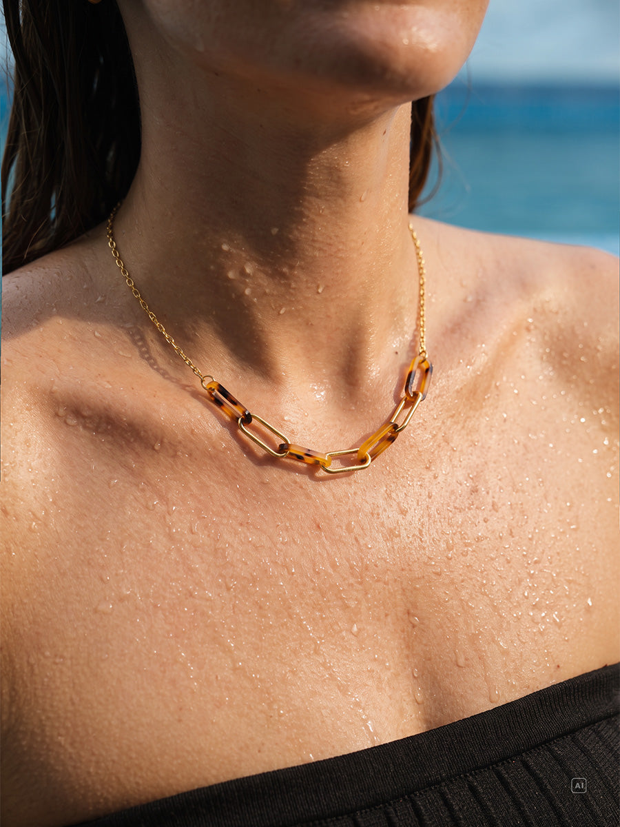 Amber Texture Kette